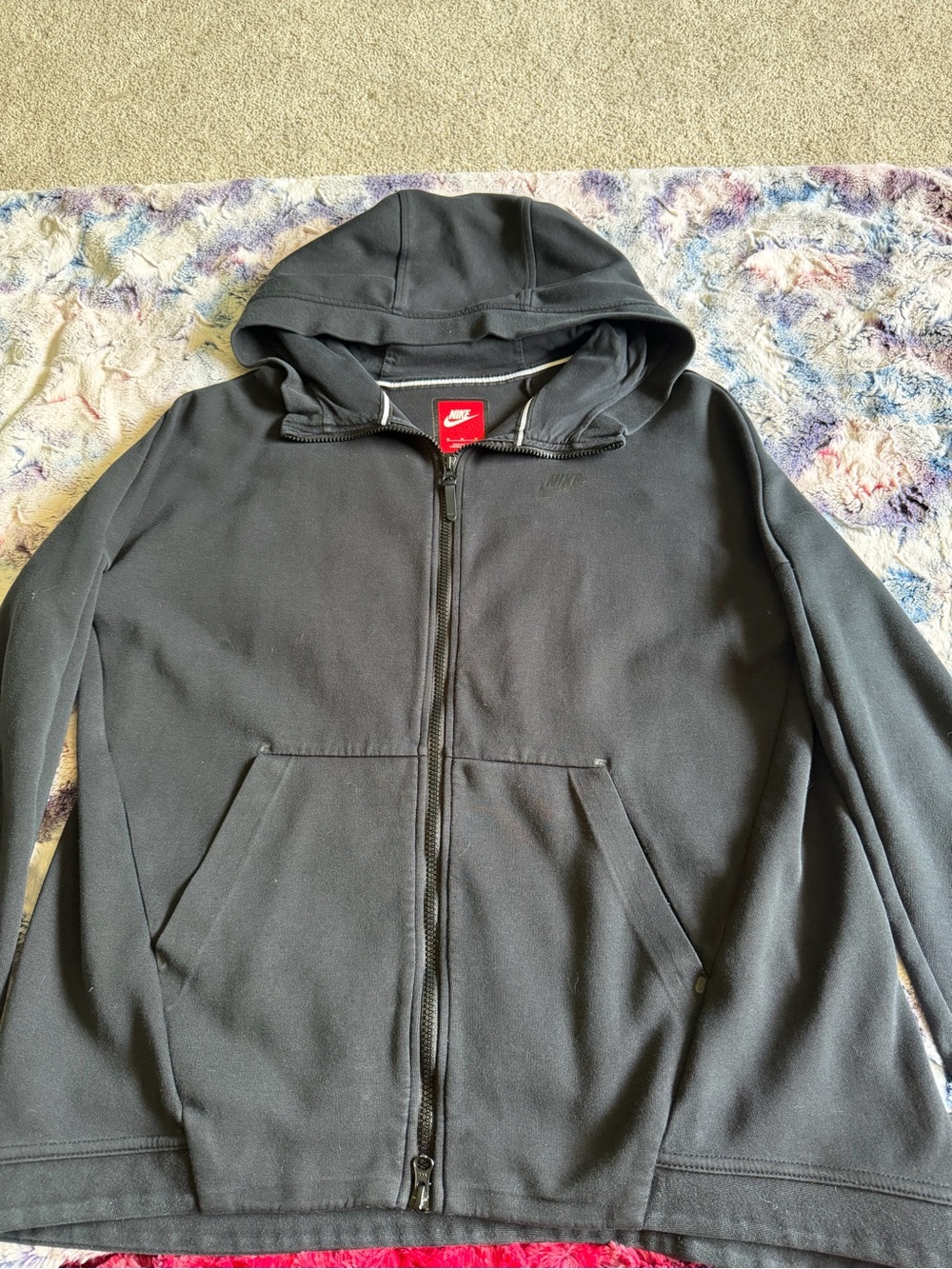 Nike Women's Black Full-Zip Hooded Jacket